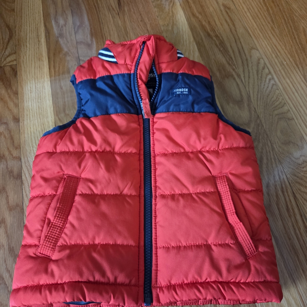 OshKosh B'gosh Red and Black Puffer Vest